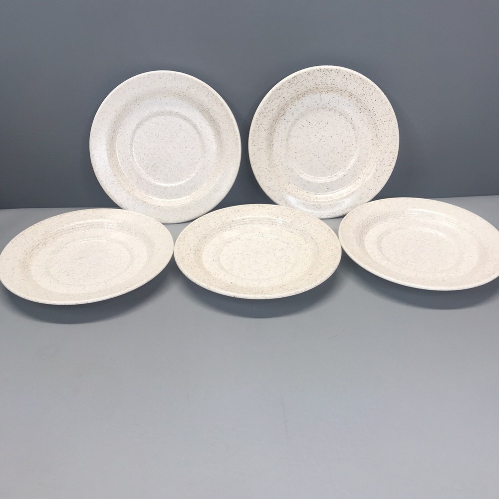 Vtg Homer Laughlin Plates 6" Country Sage A 84 Speckle Saucers Salad Fiesta Set
